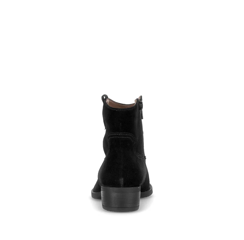 Bottines noires en cuir velours
