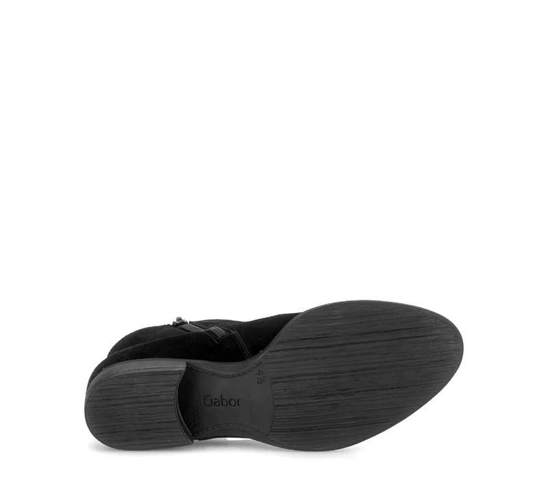 Bottines noires en cuir velours