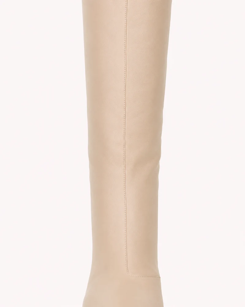 Bottes à talons Adriana Z. en cuir nappa crème