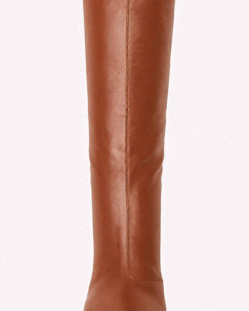 Bottes à talons Adriana Z. en cuir nappa cognac