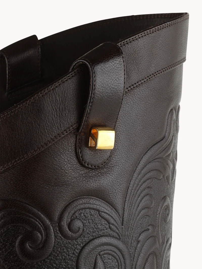 Bottes western Sienna Cordoba en cuir marron chocolat