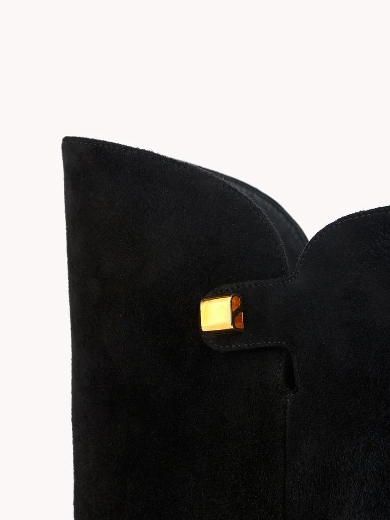 Bottines à talons Gabriella en suède noir