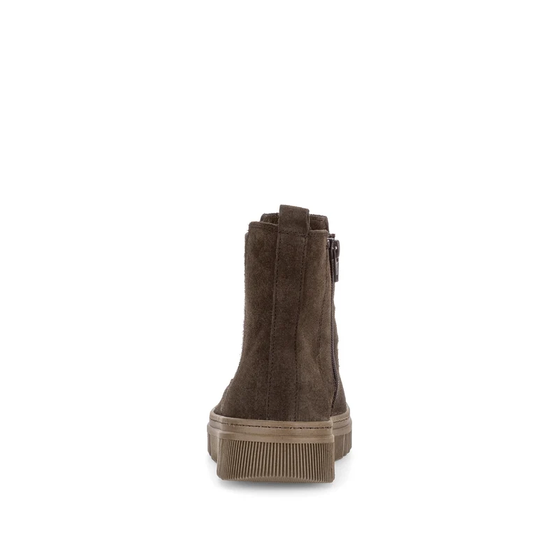 Bottines marron en cuir velours