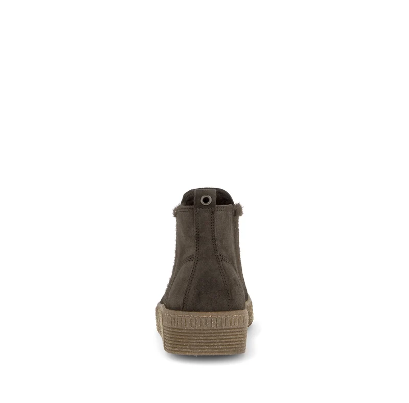 Bottines marron en cuir velours