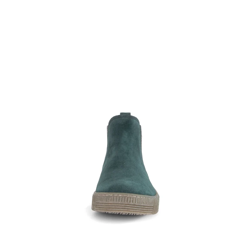 Bottines bleues en cuir velours
