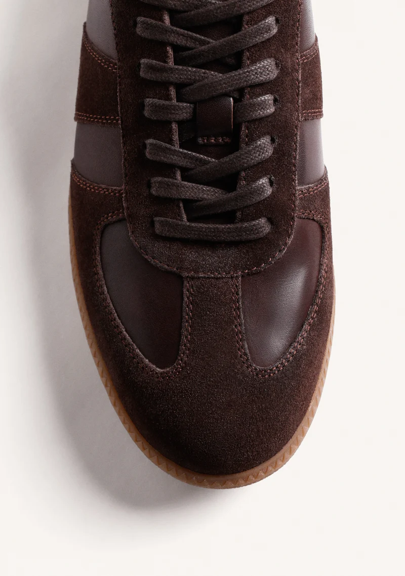 BROWN LEATHER SNEAKERS