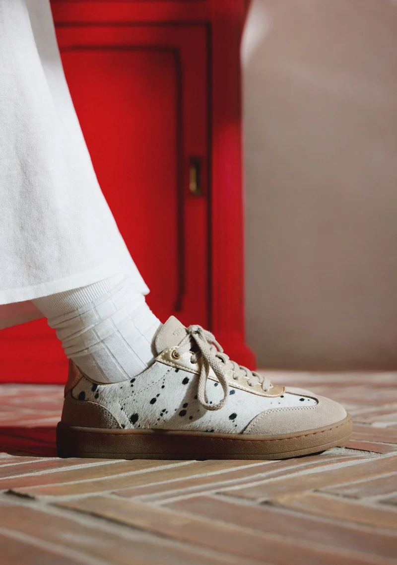 ANIMAL PRINT LEATHER SNEAKERS