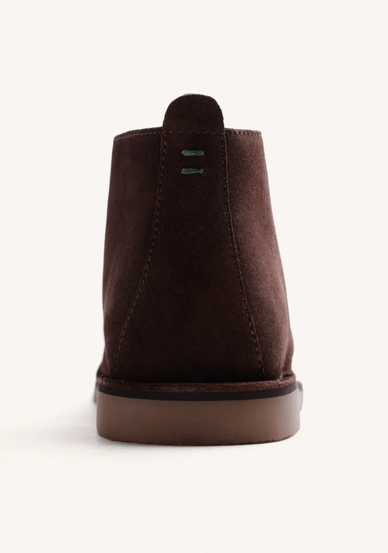 BROWN SAFARI LEATHER ANKLE BOOTS