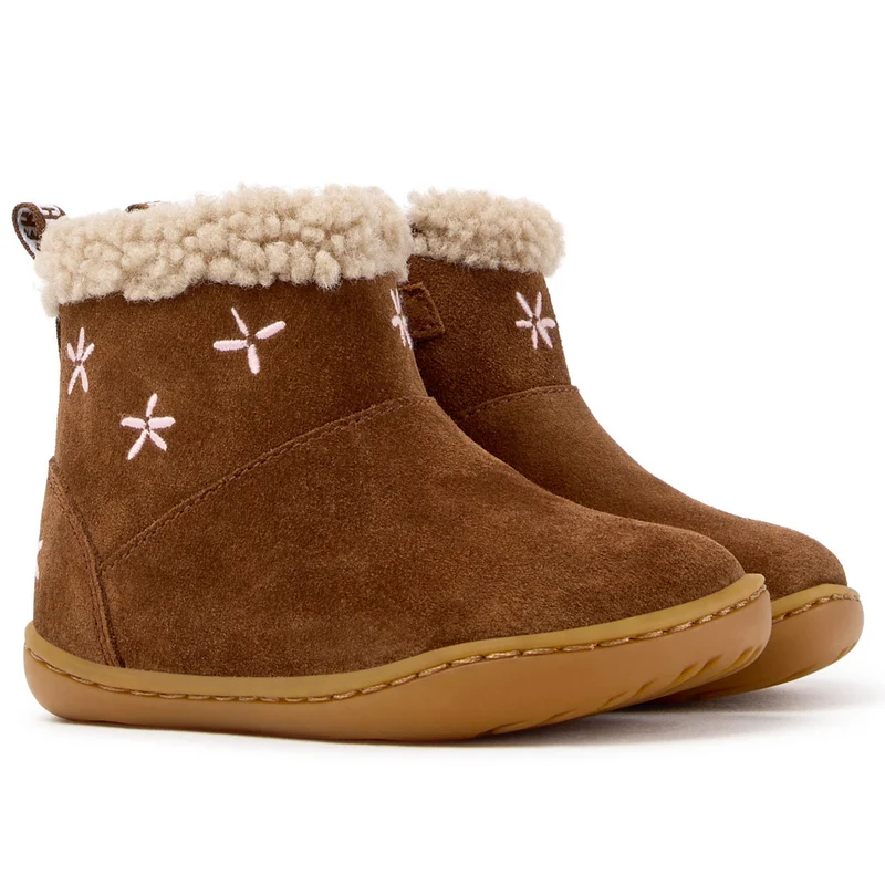Camper FW Peu Bottines Fourrées Zip Pecan