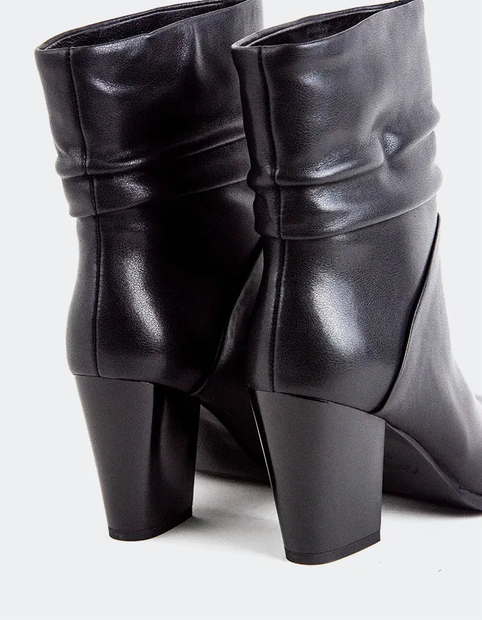 Evania Black Leather