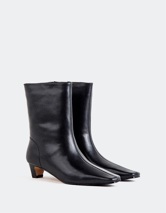 Primella Black Leather