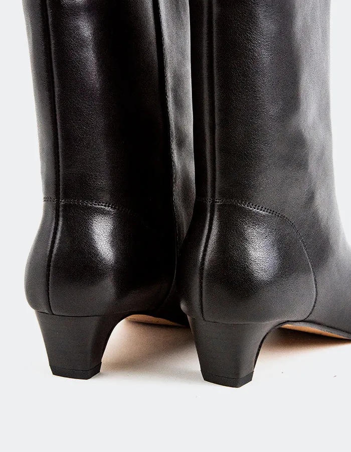 Primella Black Leather