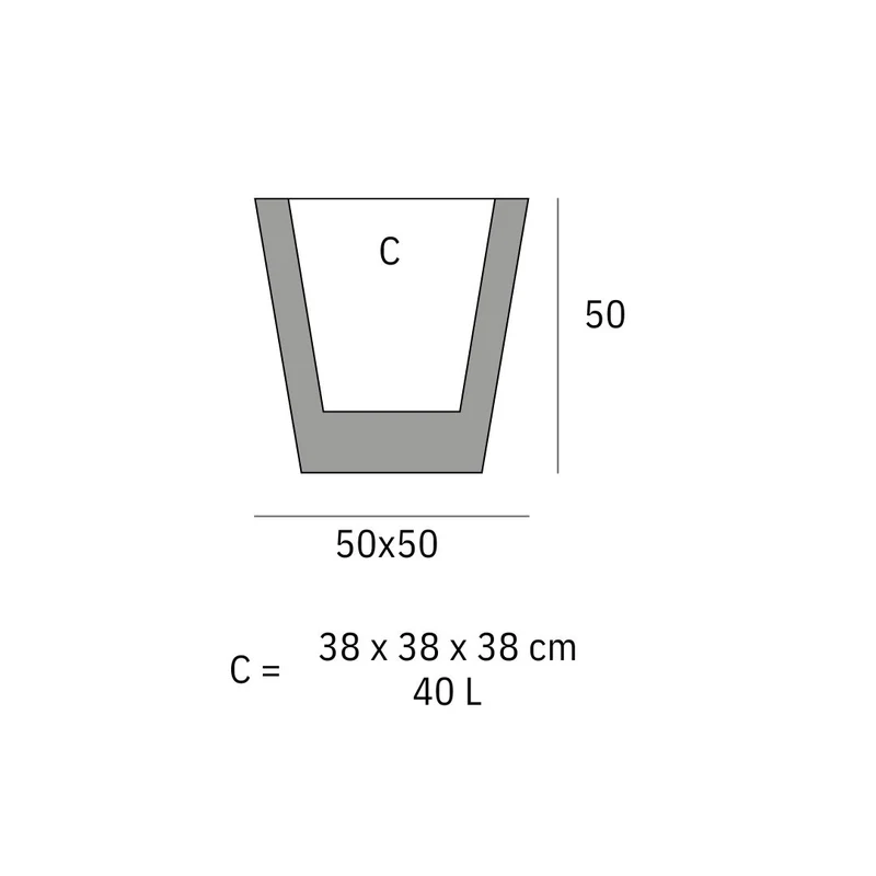 Pot - Cono Cuadrado LED