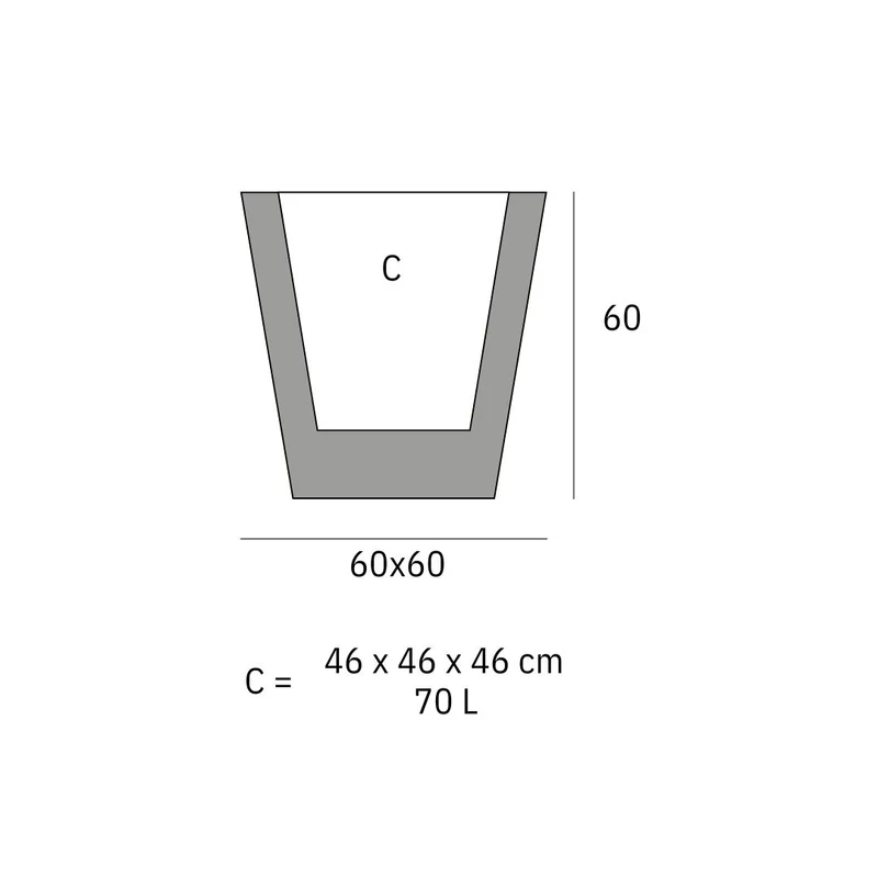 Pot - Cono Cuadrado LED