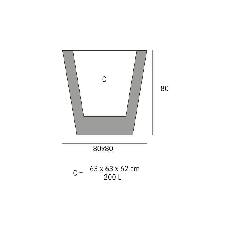 Pot - Cono Cuadrado LED