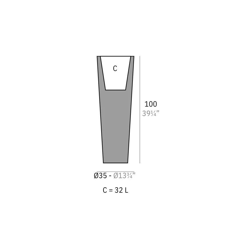 Pot - Cono Alto LED