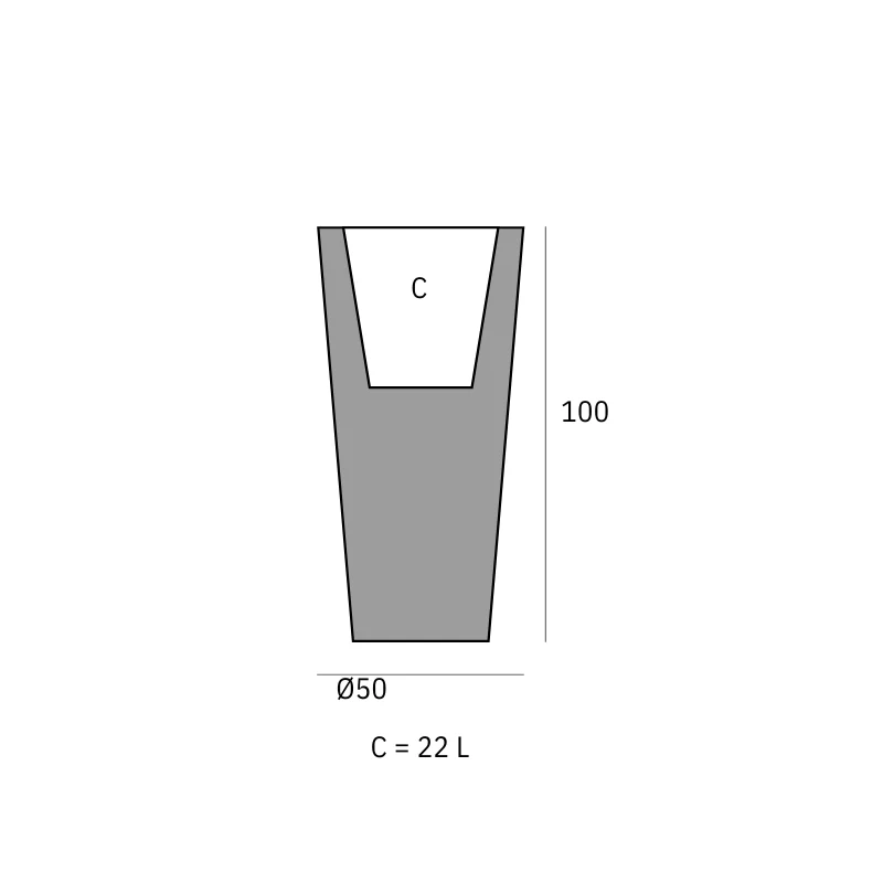 Pot - Cono Alto LED
