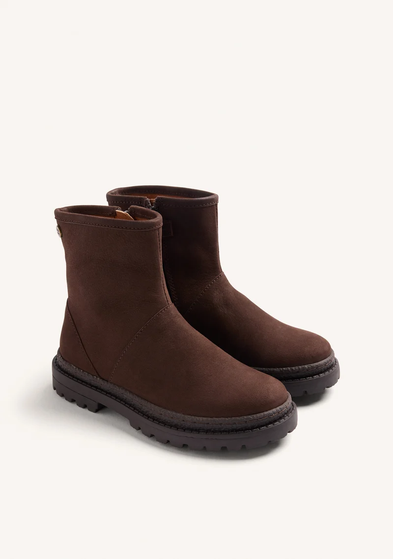 LEATHER ZIPPER BOOTS