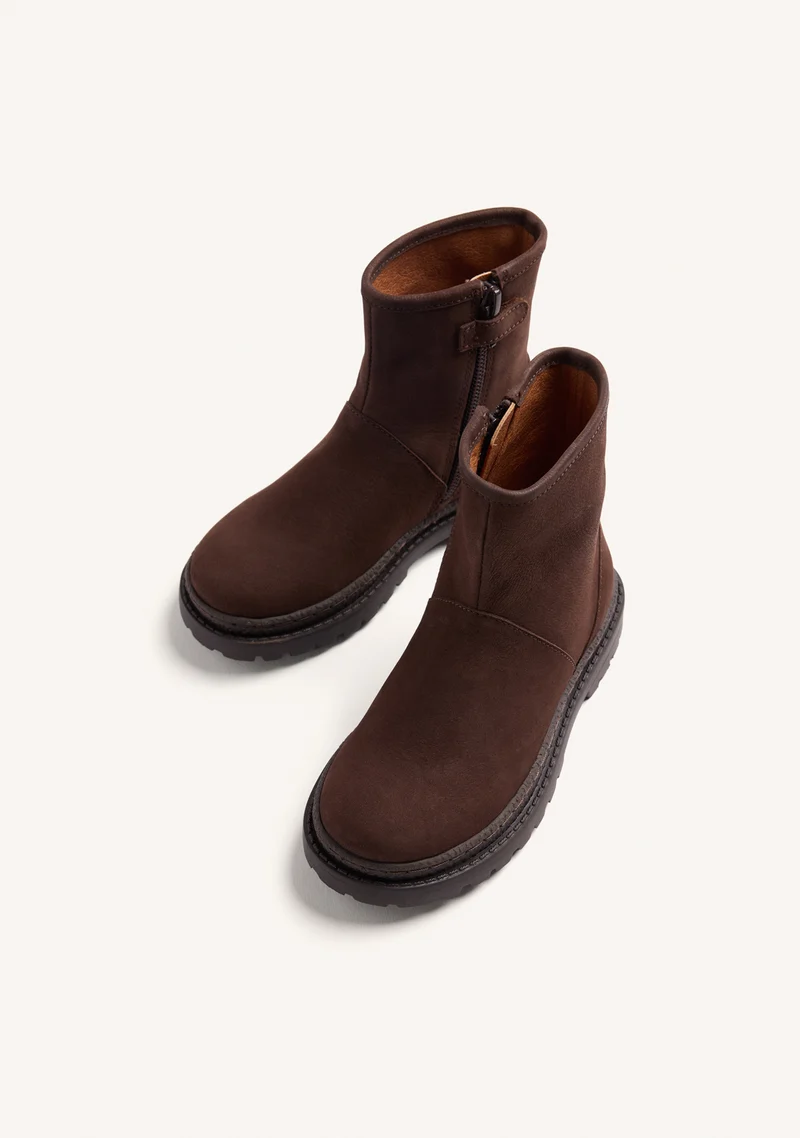 LEATHER ZIPPER BOOTS