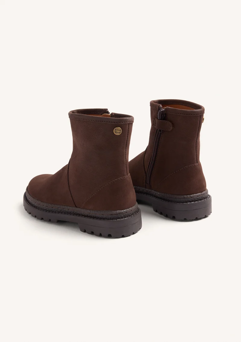 LEATHER ZIPPER BOOTS