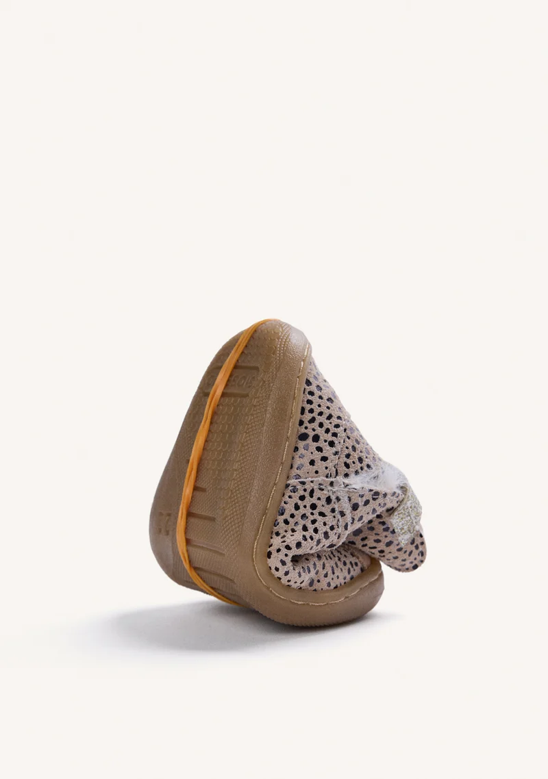 BAREFOOT LEATHER ANIMAL PRINT ANKLE BOOTS