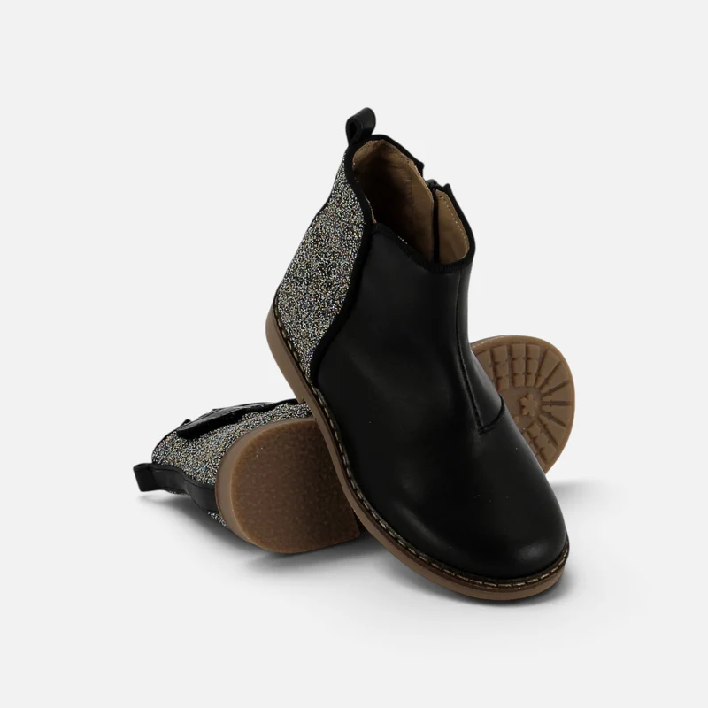 TRIP BACK - NAPPA-GLITTER - NOIR-MULTI