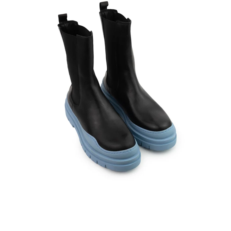 Nagano Black Leather/Blue Sole