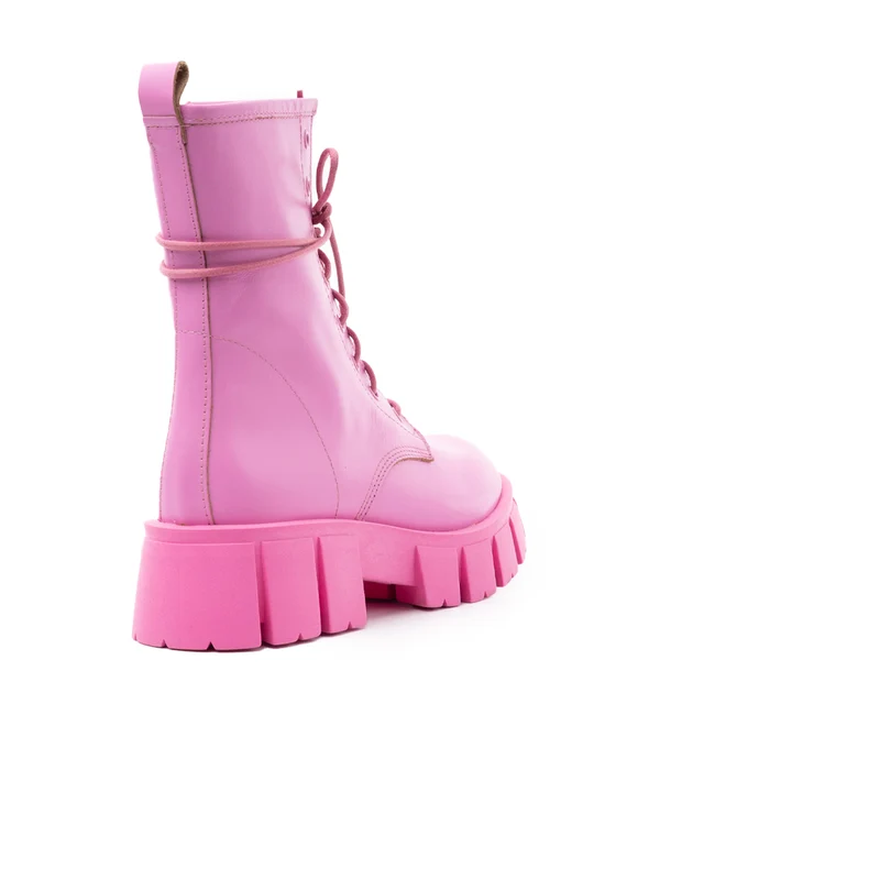 Shanghai Dark Pink Leather