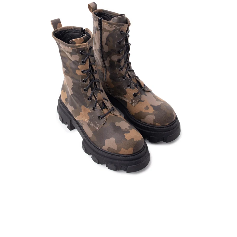 Fukoka Green Military Leather