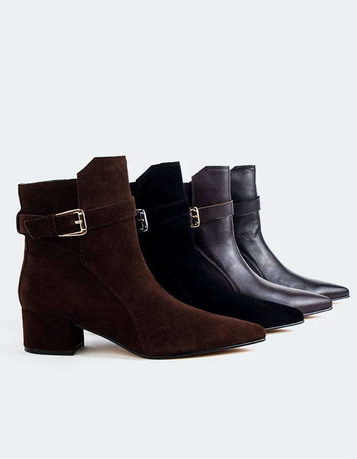 Caroline Black Suede