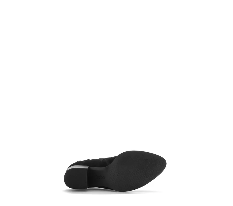 Bottines noires en cuir velours