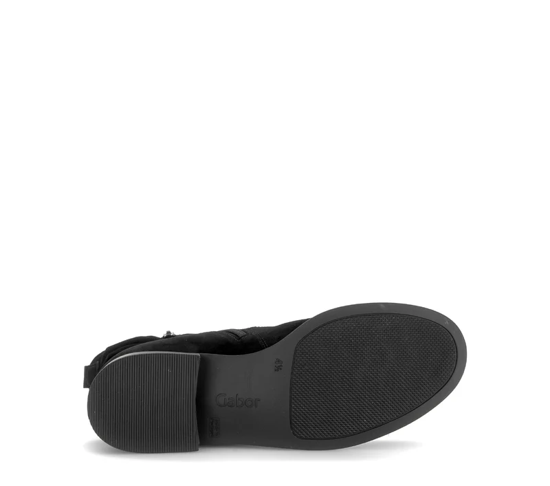 Bottines noires en cuir velours