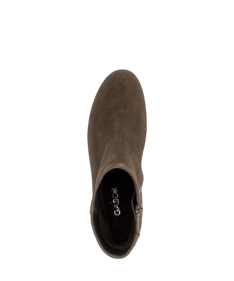 Bottines marron en cuir velours