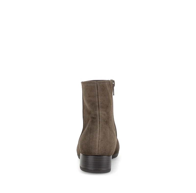 Bottines marron en cuir velours