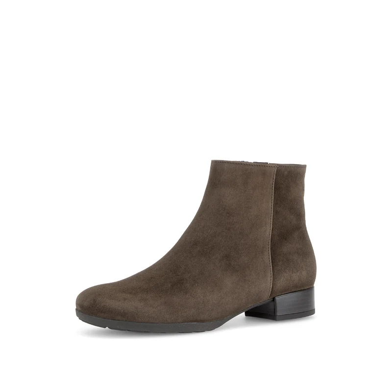 Bottines marron en cuir velours