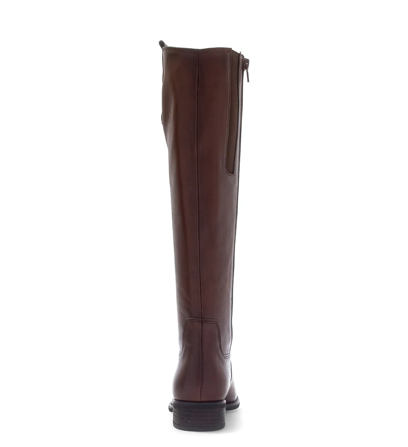 Bottes cognac en cuir lisse