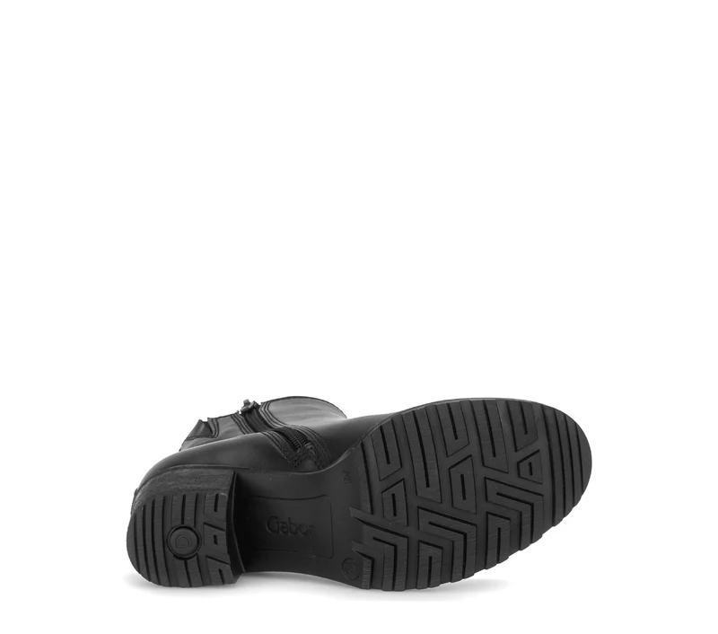 Bottines noires en cuir lisse