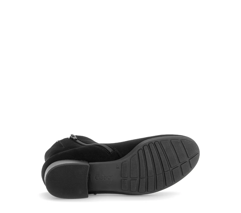 Bottines noires en cuir velours