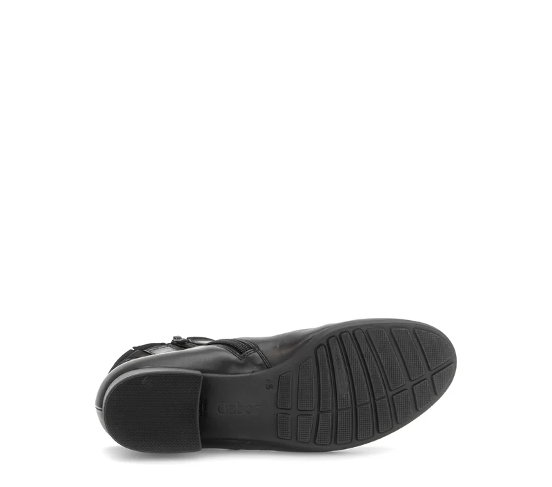 Bottines noires en cuirs combinés