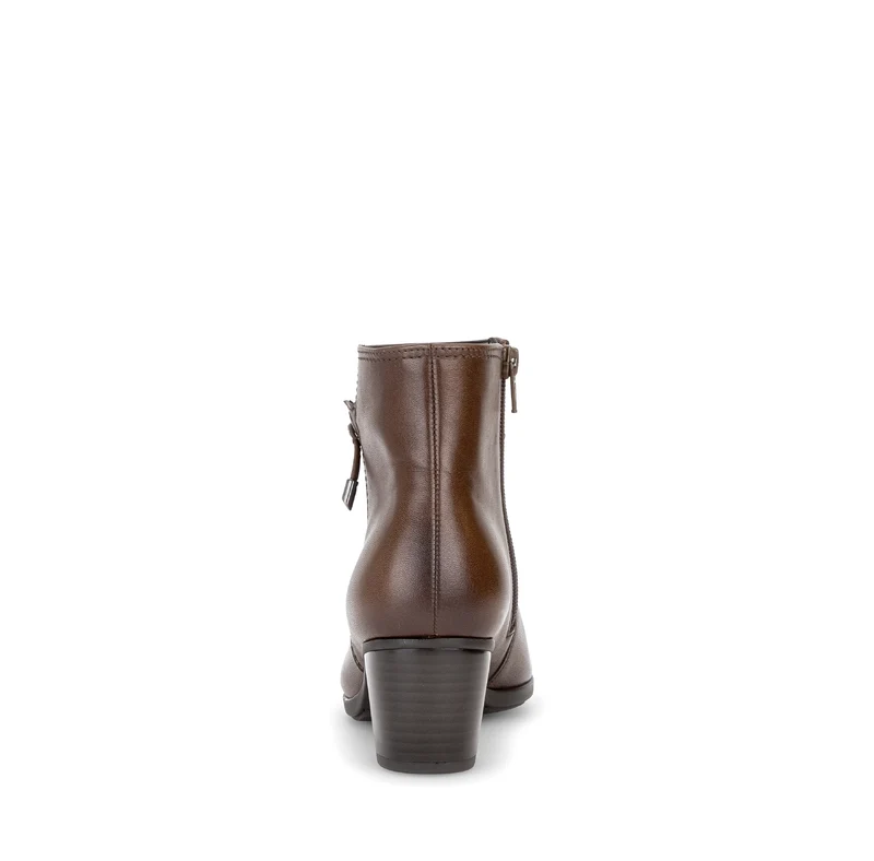 Bottines cognac en cuir lisse