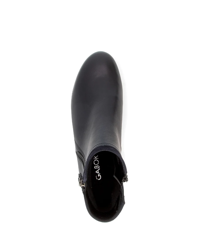 Bottines bleues en cuir