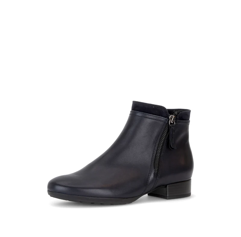 Bottines bleues en cuir