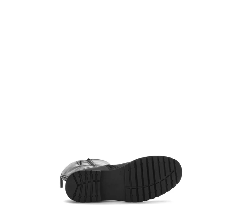 Bottes noires en cuir lisse