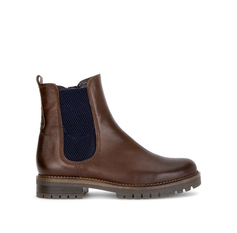 Bottines Chelsea cognac en cuir lisse