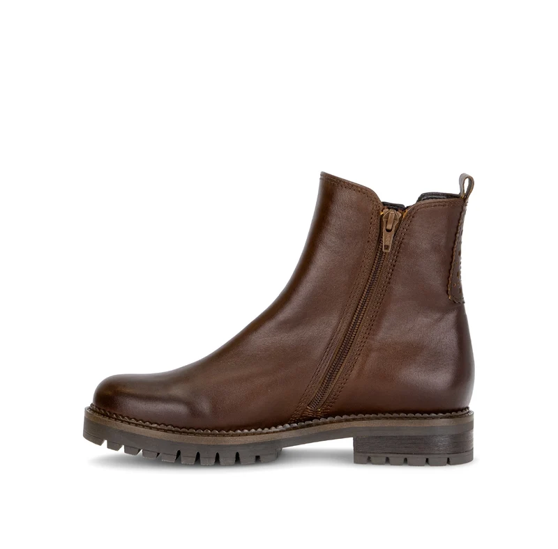 Bottines Chelsea cognac en cuir lisse