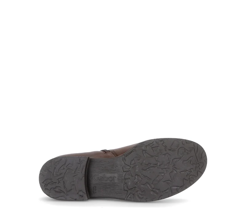 Bottines cognac en cuir lisse