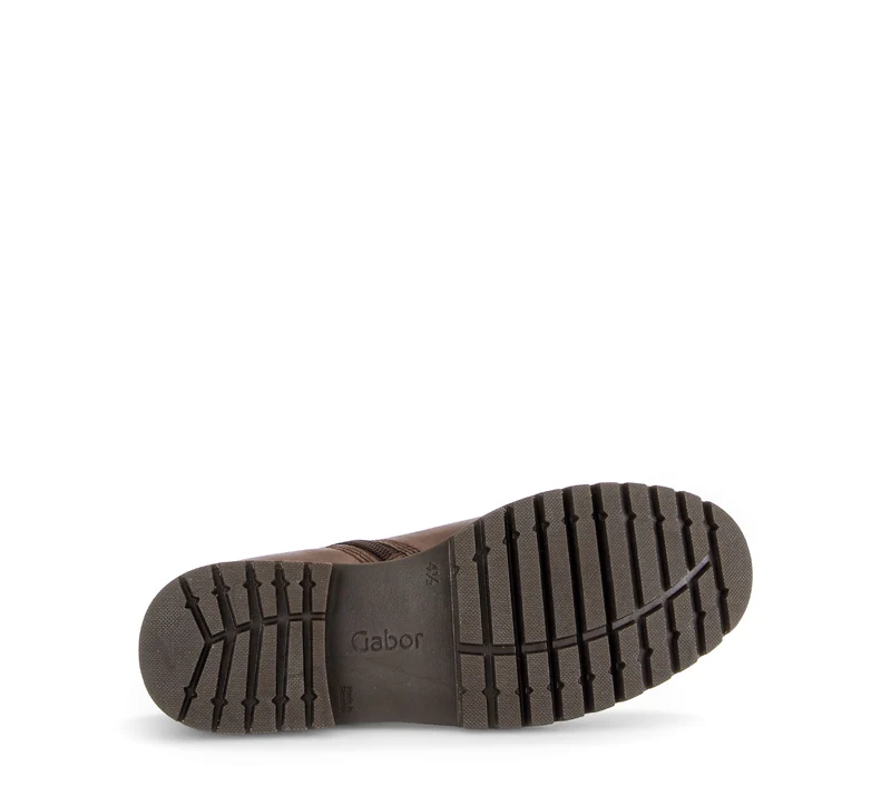 Bottines cognac en cuir lisse