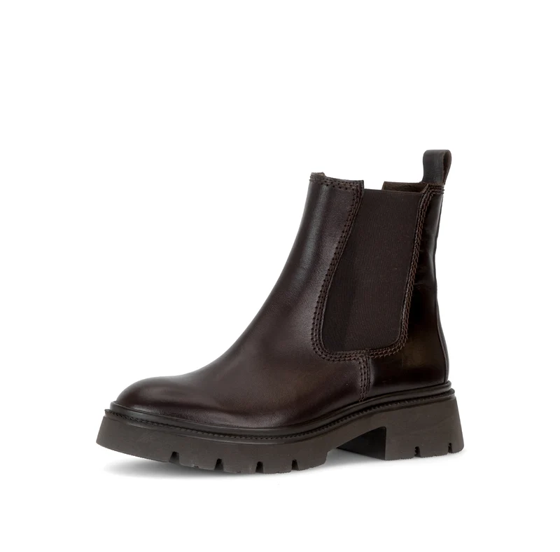 Bottines cognac en cuir lisse
