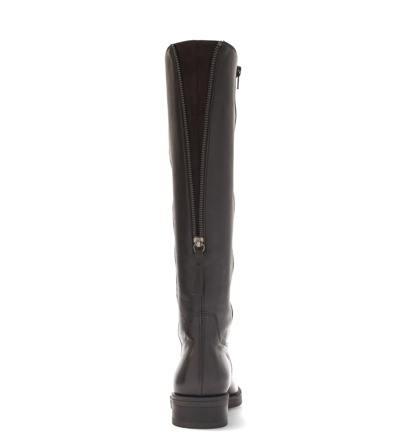Bottes marron en cuir lisse