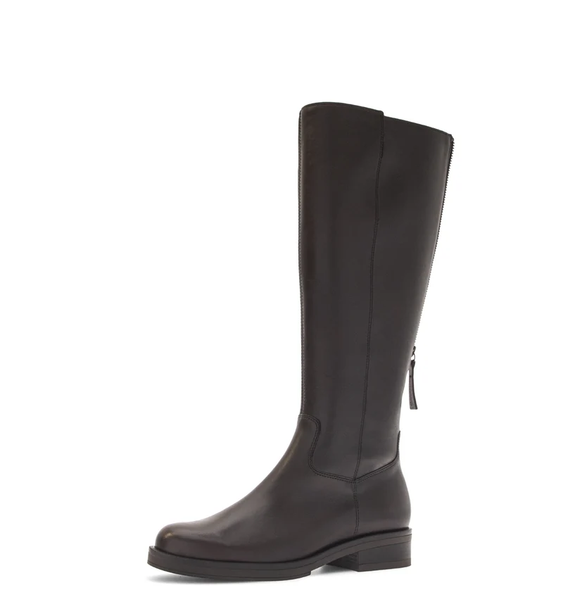 Bottes marron en cuir lisse